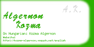 algernon kozma business card